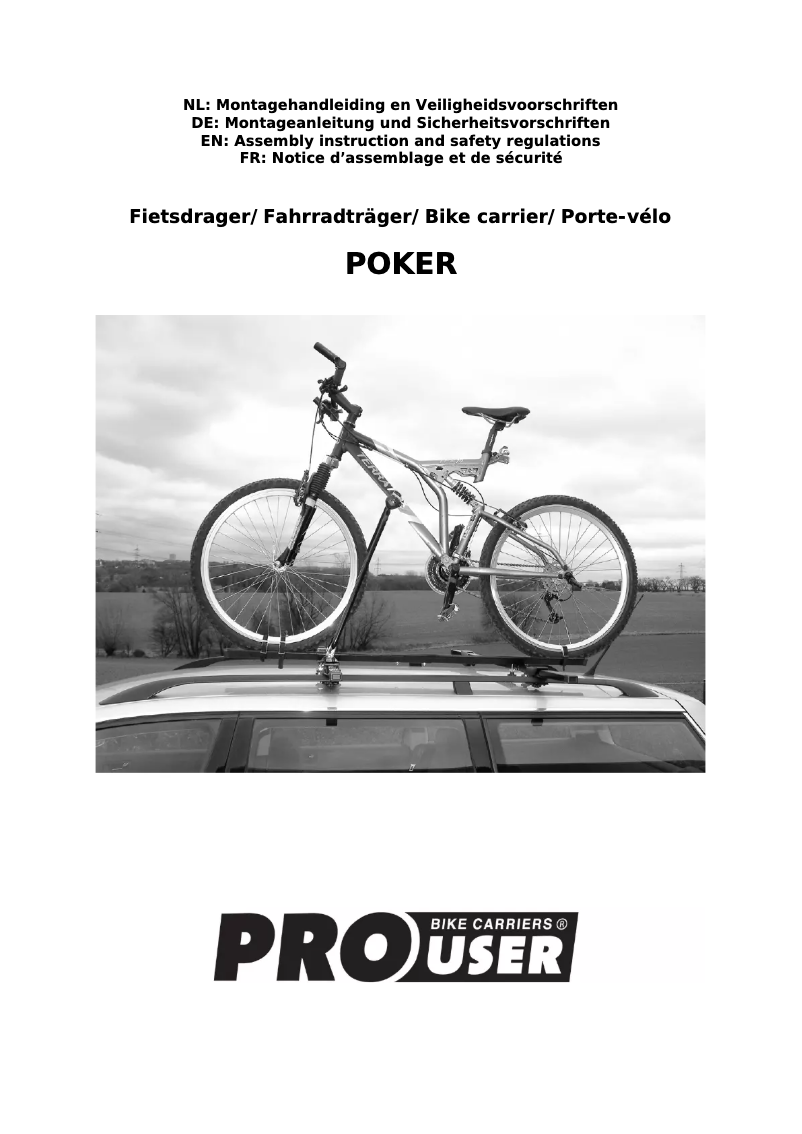 Imagen de la primera página del manual del dispositivo Poker 51485