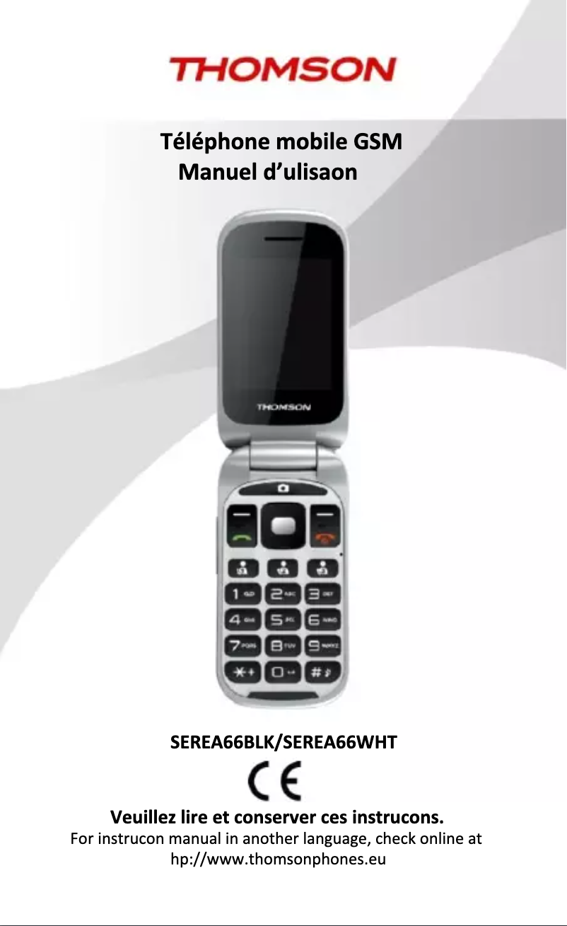 Image de la première page du manuel de l'appareil Serea 66