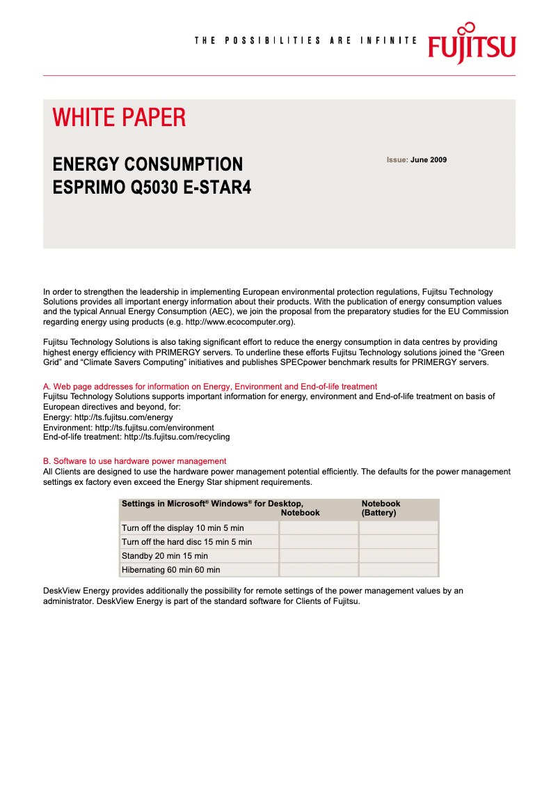 Image de la première page du manuel de l'appareil ESPRIMO Q5030