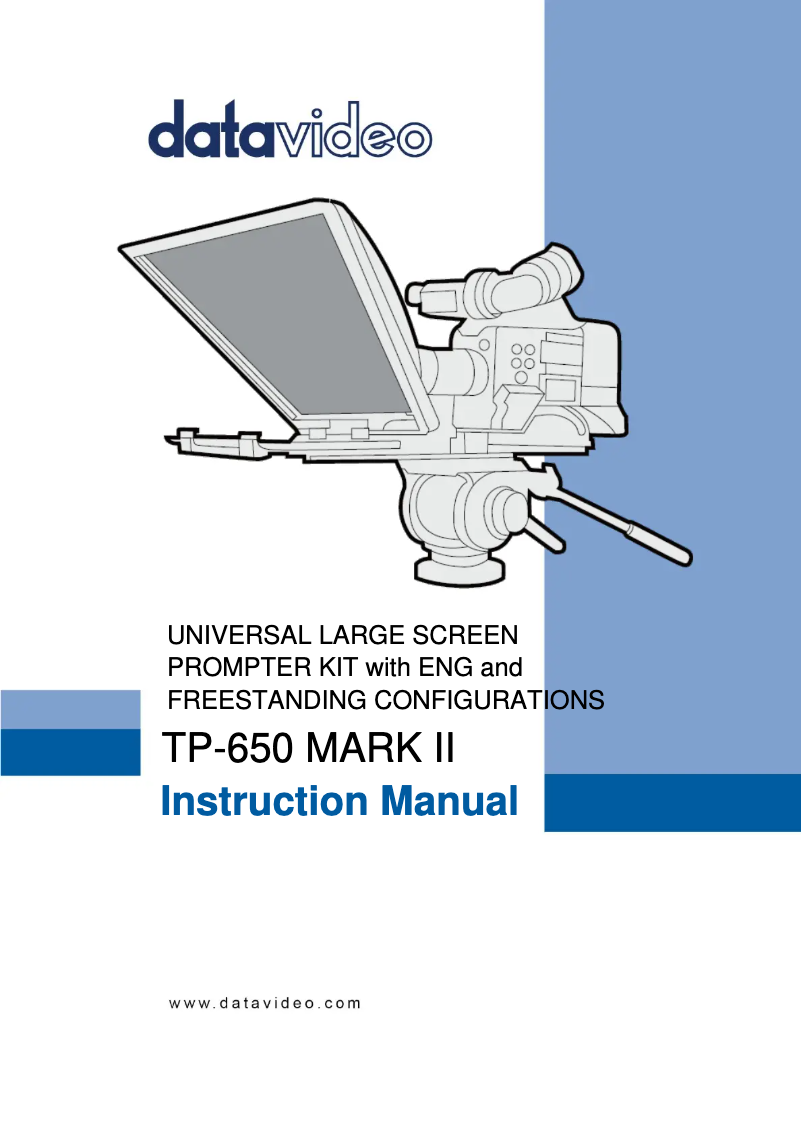 Page 1 de la notice Manuel utilisateur DataVideo TP-650 MARK II