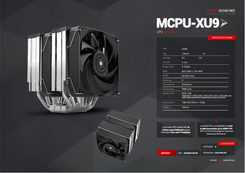 Image de la première page du manuel de l'appareil MCPU-XU9