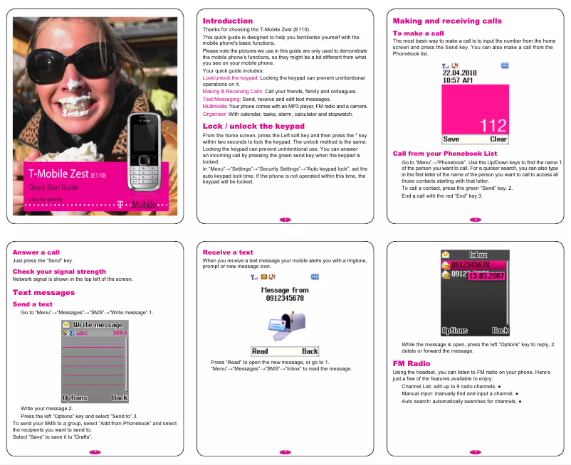 Page 1 de la notice Manuel utilisateur ZTE Zest