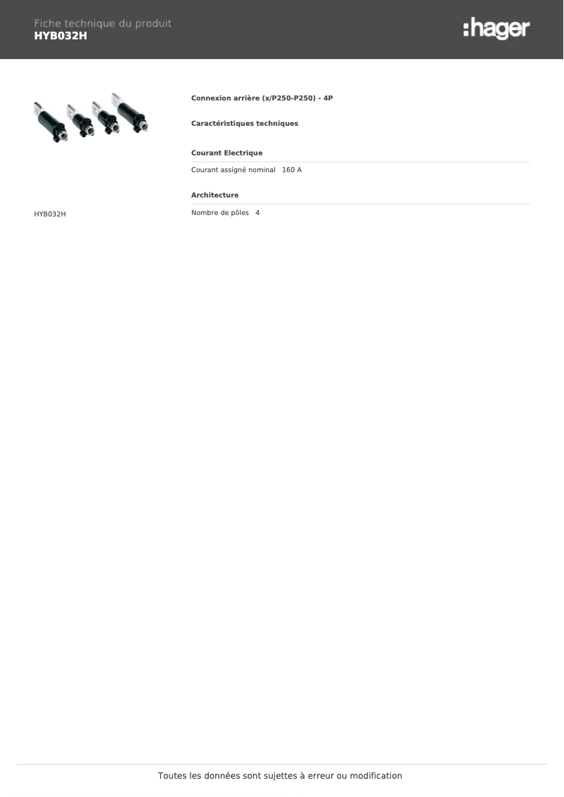 Image de la première page du manuel de l'appareil HYB032H