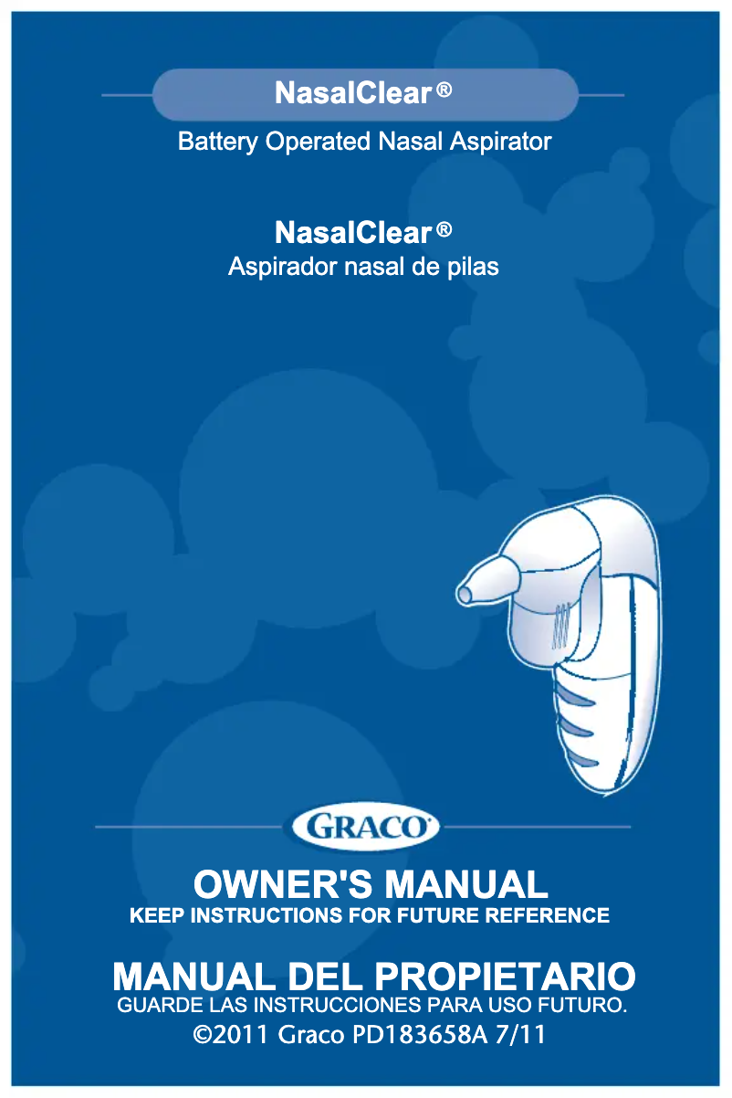 Page 1 de la notice Manuel utilisateur Graco NasalClear