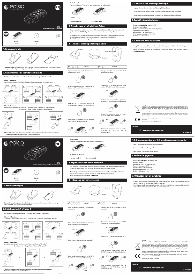 Image de la première page du manuel de l'appareil ETC-4