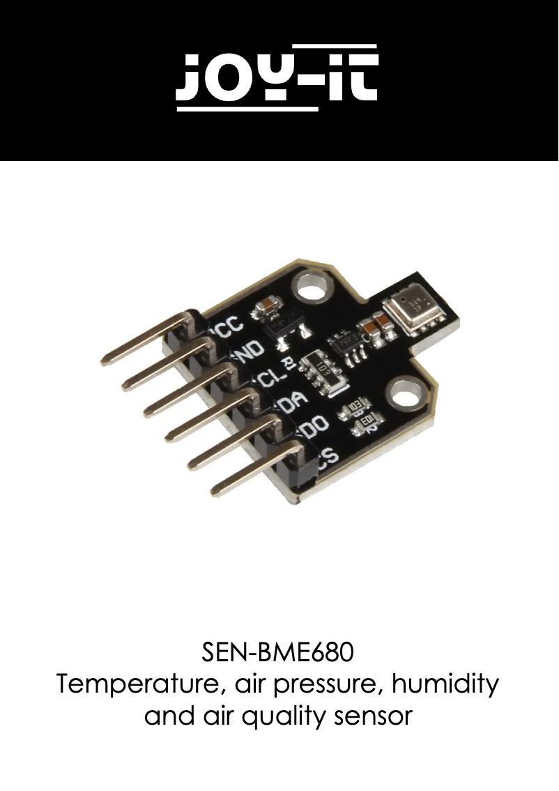 Página 1 del manual Manual de usuario Joy-It SEN-BME680