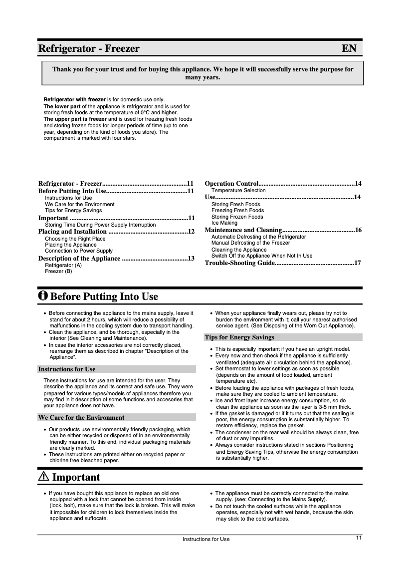 Page 1 de la notice Manuel utilisateur Gorenje K 256 OTLA 4