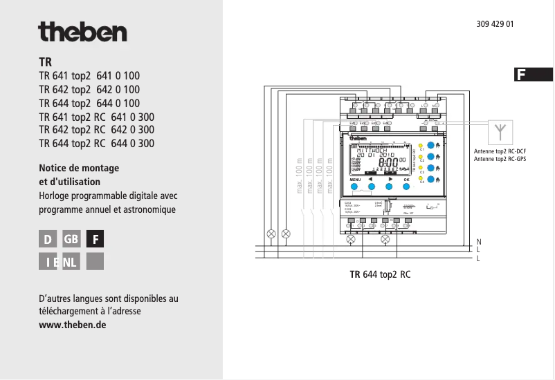 Page n°1 - Manuel utilisateur Theben TR 642 top2 RC 24V
