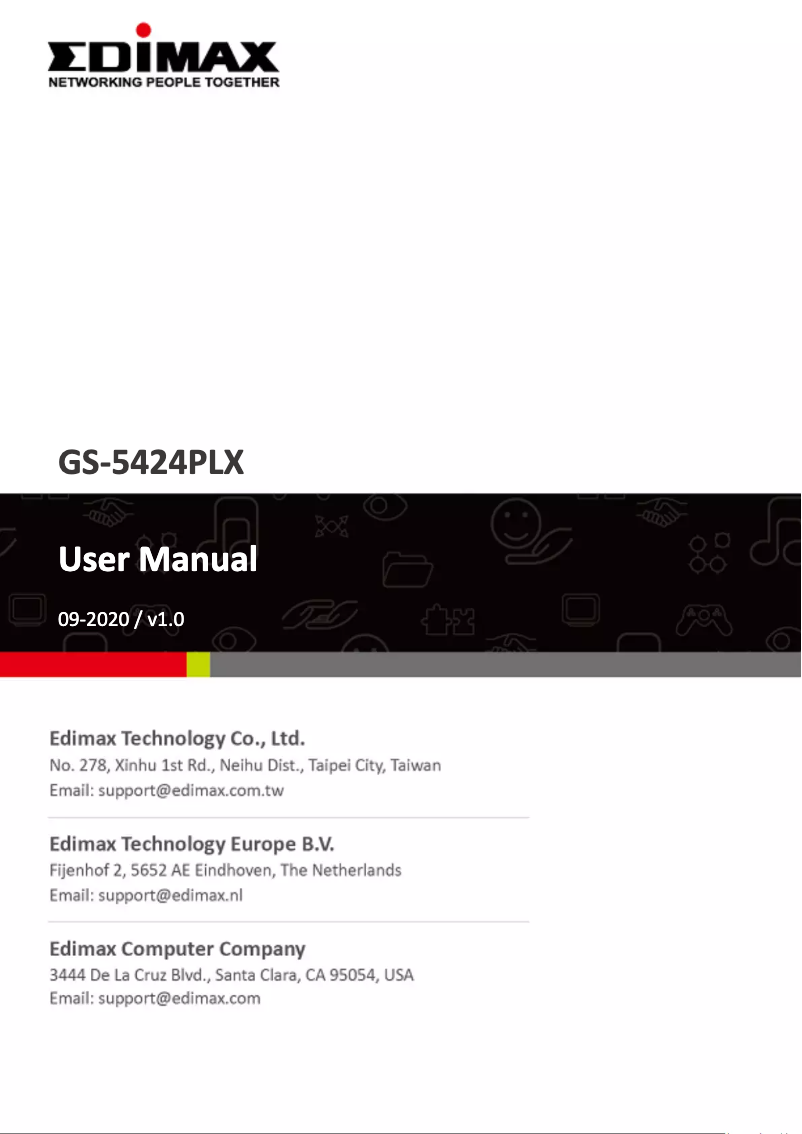 Page n°1 - Manuel utilisateur Edimax GS-5424PLX