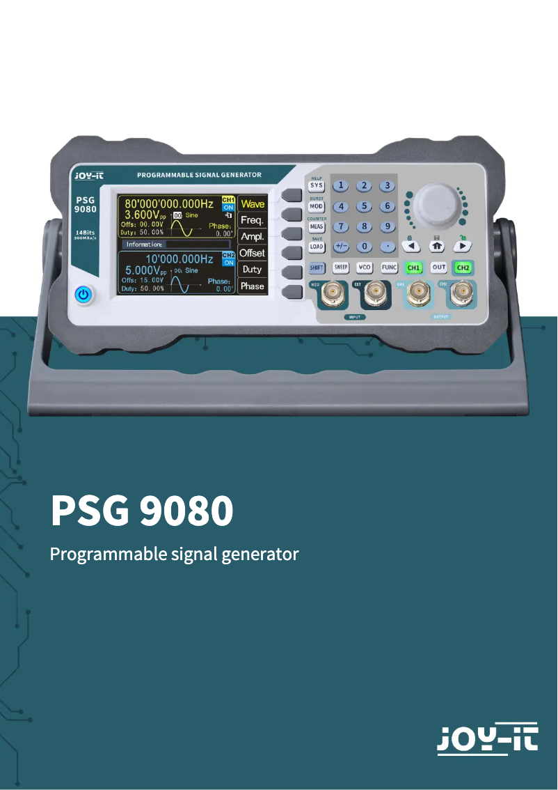 Page n°1 - Manuel utilisateur Joy-It PSG 9080