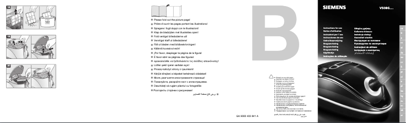 Image de la première page du manuel de l'appareil VS08G1623