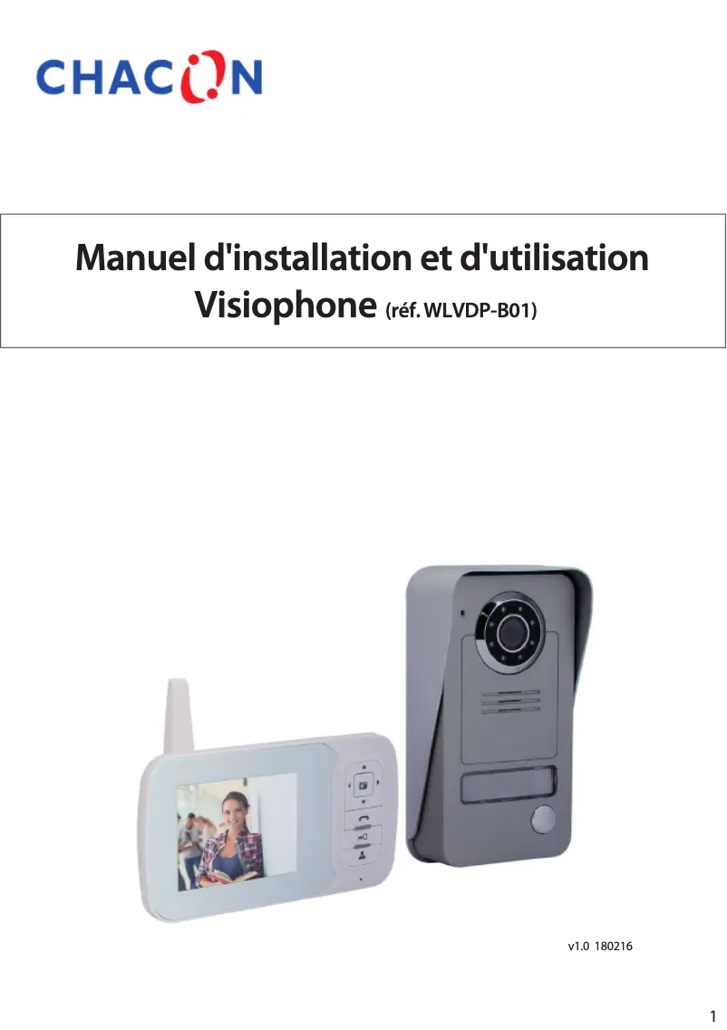 Page 1 de la notice Manuel utilisateur Chacon WLVDP-B01