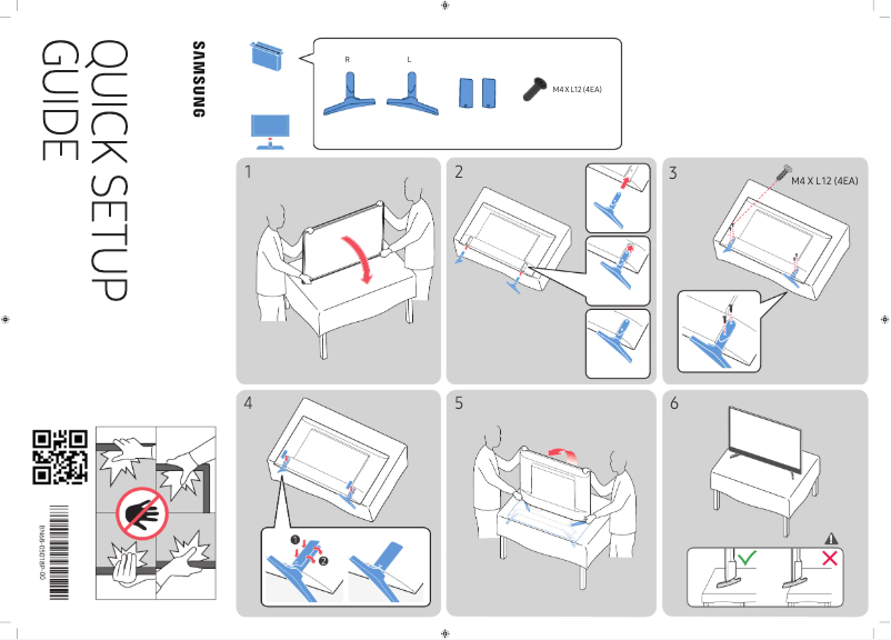 Page 1 de la notice Guide d'installation Samsung UE40M5000AK