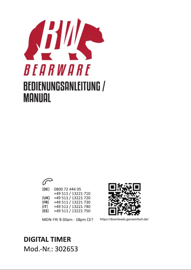 Image de la première page du manuel de l'appareil 302653