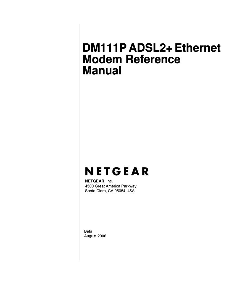 Page 1 de la notice Manuel utilisateur Netgear DM111P