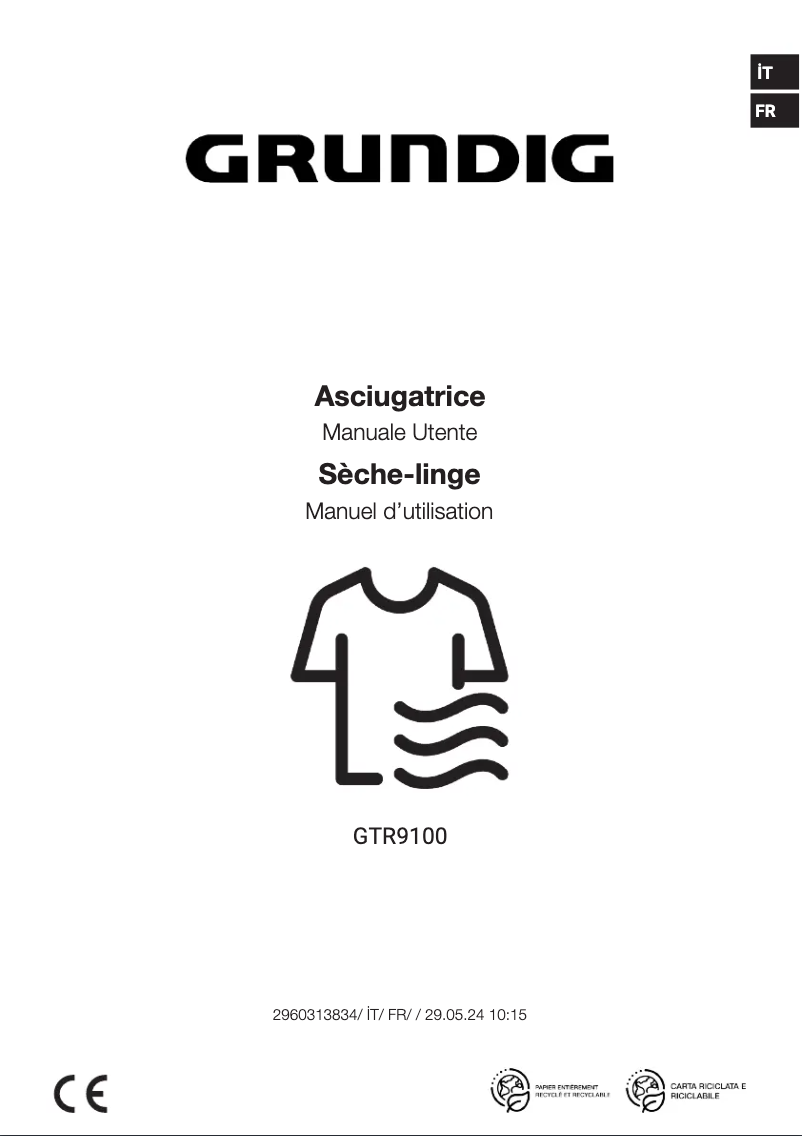 Page n°1 - Manuel utilisateur Grundig GTR9100