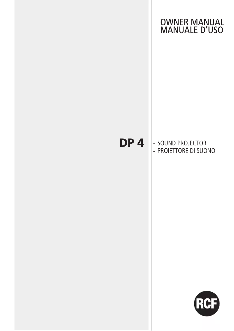 Image de la première page du manuel de l'appareil DP 4