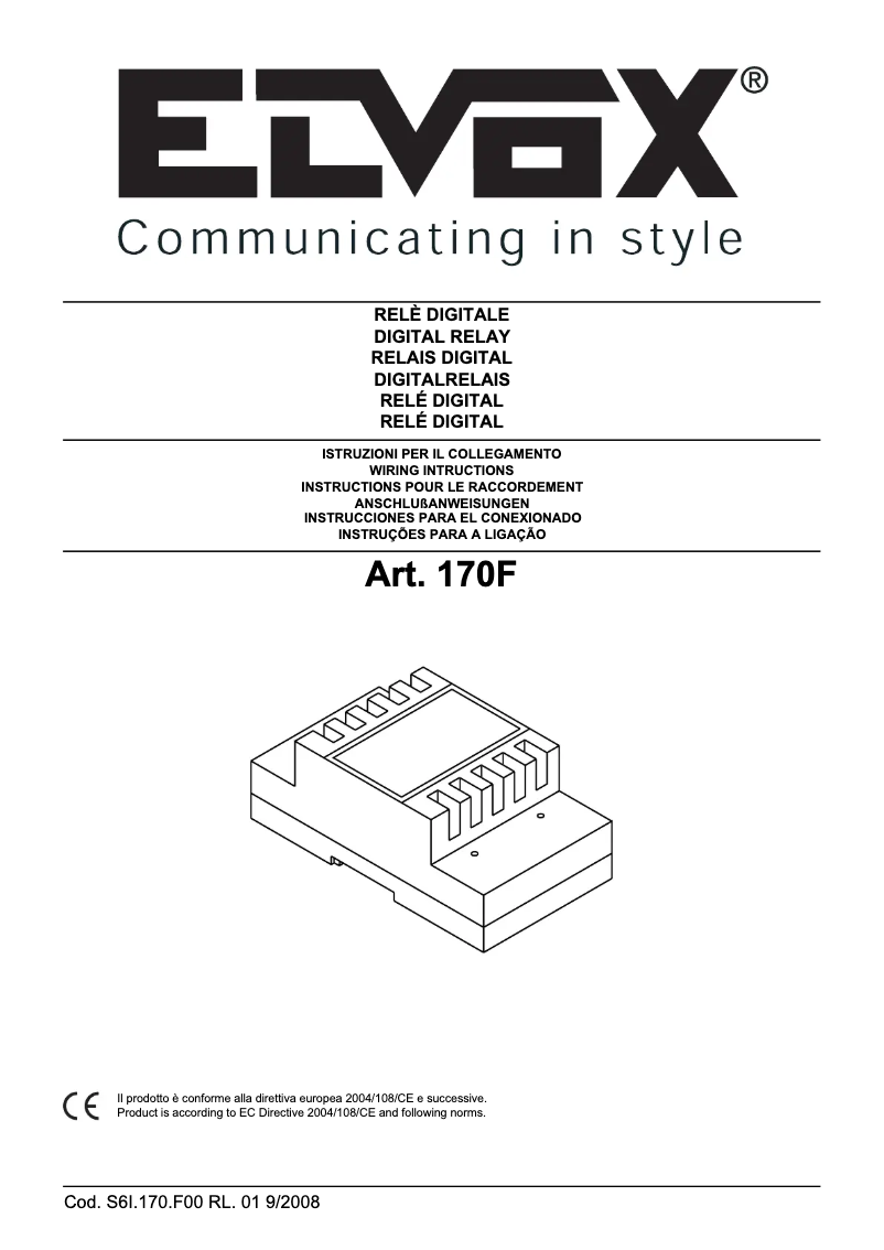 Página 1 del manual Manual de usuario Vimar ELVOX 170F
