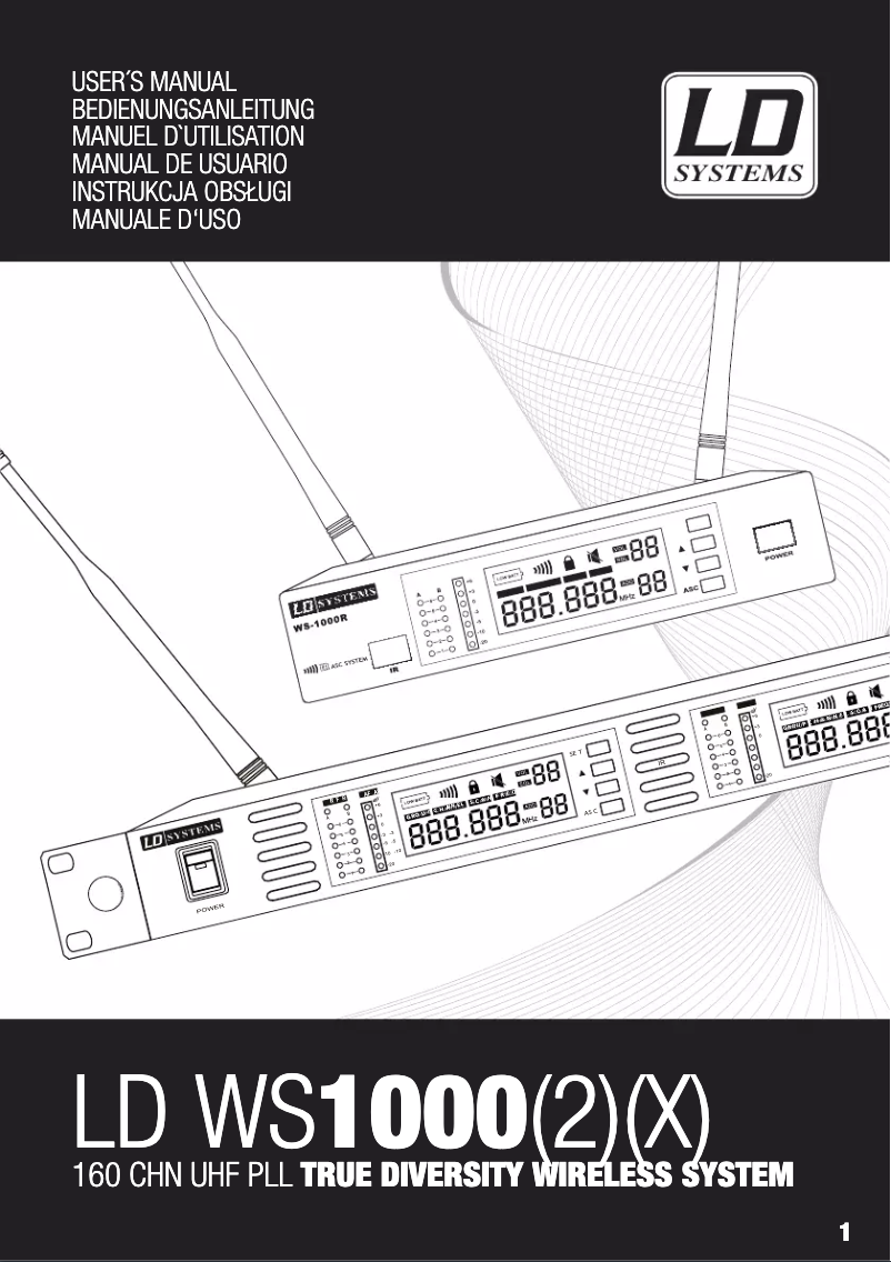 Page n°1 - Manuel utilisateur LD Systems WS 1000 MW