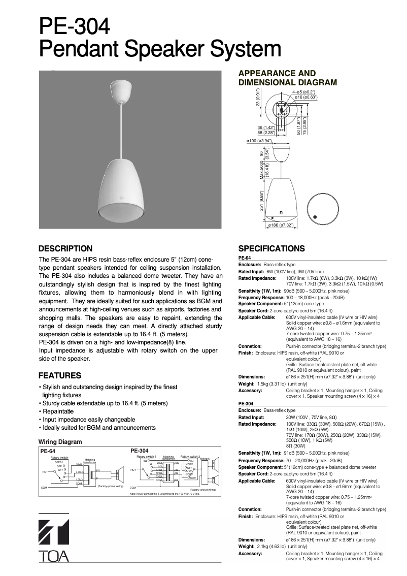 Image de la première page du manuel de l'appareil PE-304