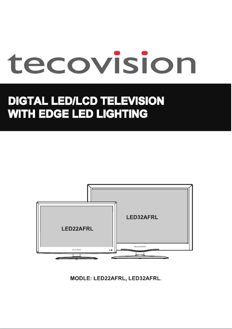 Page 1 de la notice Manuel utilisateur Tecovision LED32AFRL