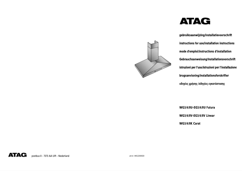 Page n°1 - Manuel utilisateur Atag WG811V
