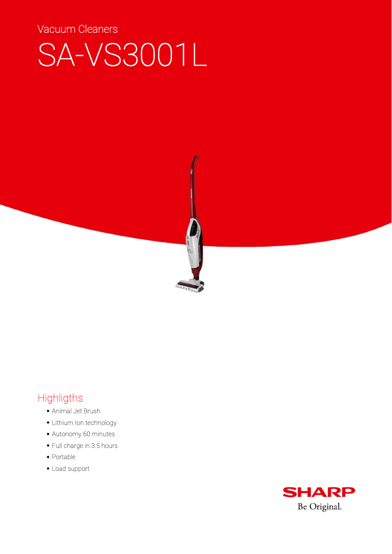 Image de la première page du manuel de l'appareil SA-VS3001L