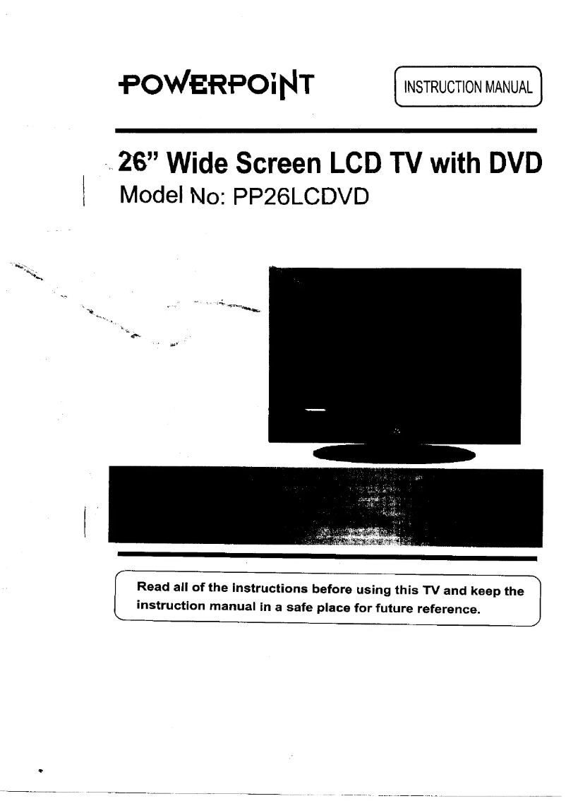 Image de la première page du manuel de l'appareil PP26LCDVD