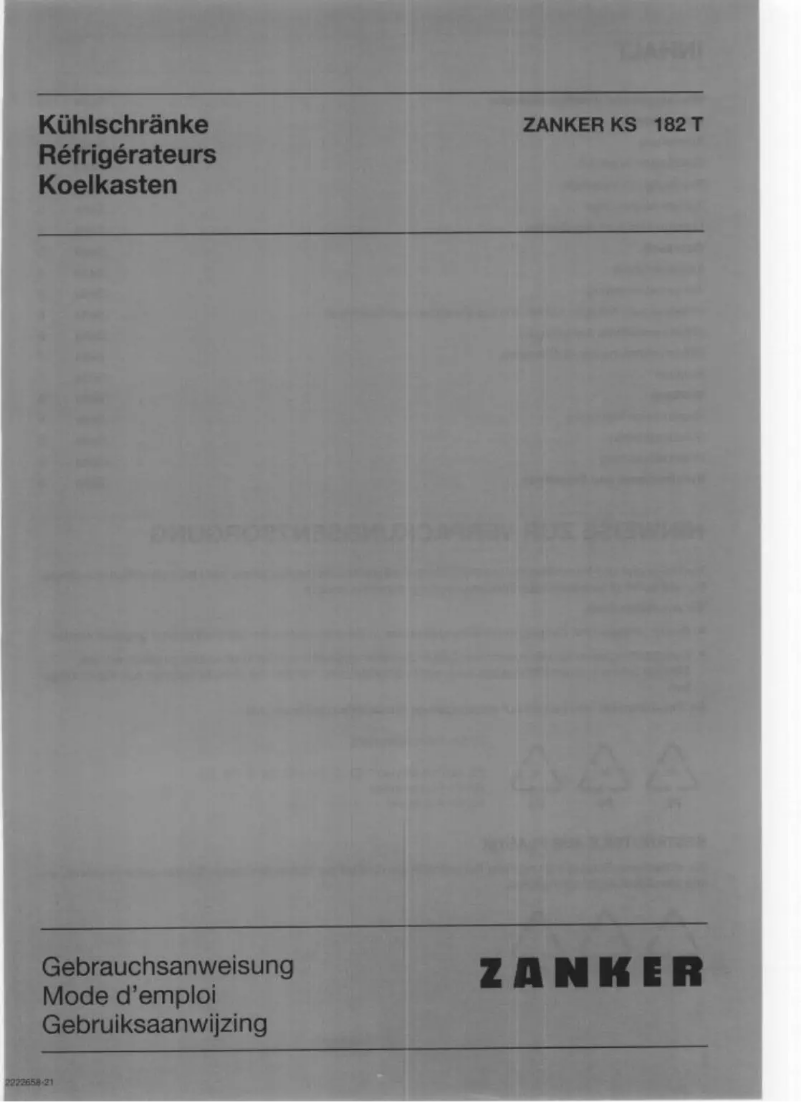 Image de la première page du manuel de l'appareil KS182T