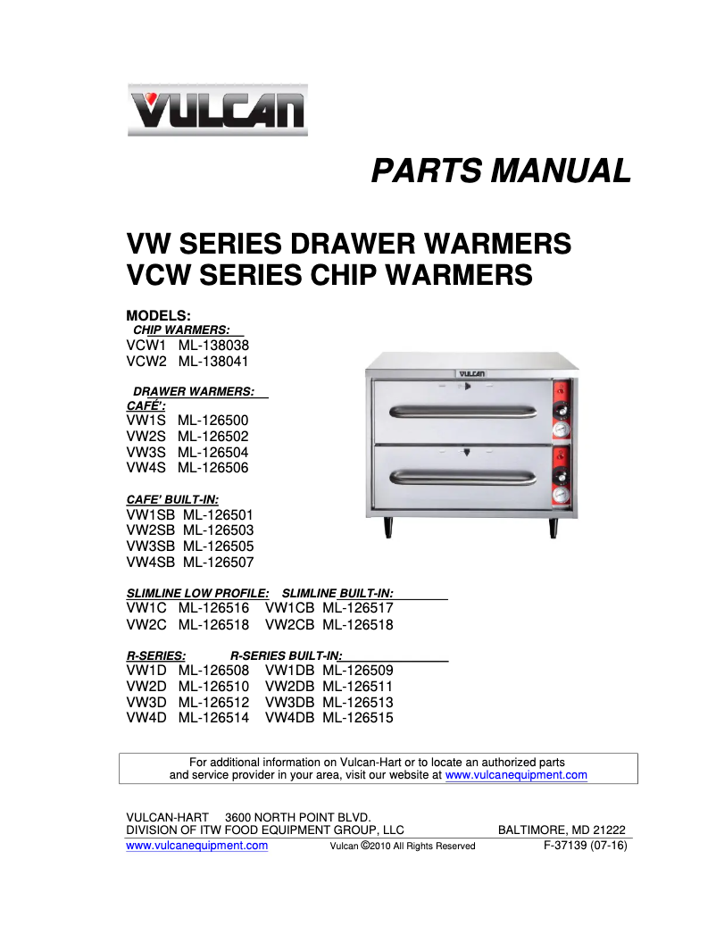 Page 1 de la notice Catalogue Vulcan VW3S