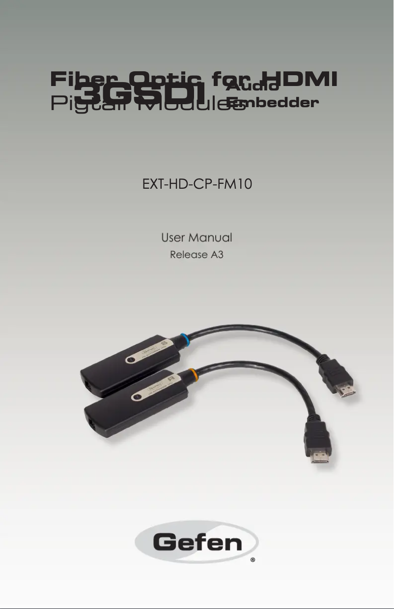 Page 1 de la notice Manuel utilisateur Gefen EXT-HD-CP-FM10