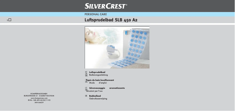 Page n°1 - Manuel utilisateur SilverCrest SLB 450 A2