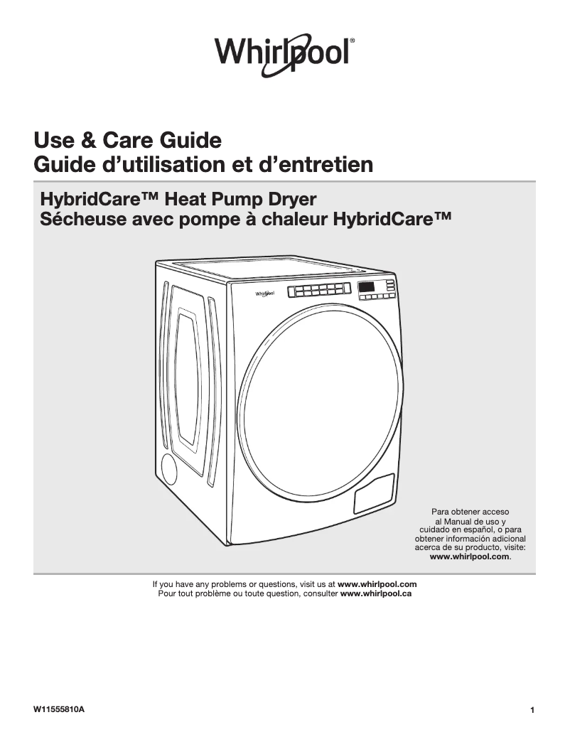 Página 1 del manual Manual de usuario Whirlpool YWHD560CHW