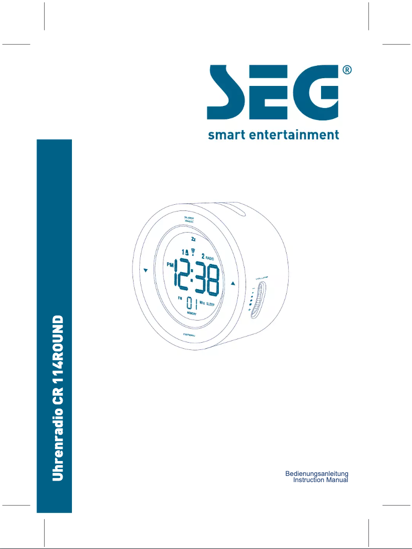 Page n°1 - Manuel utilisateur Sega CR 114ROUND