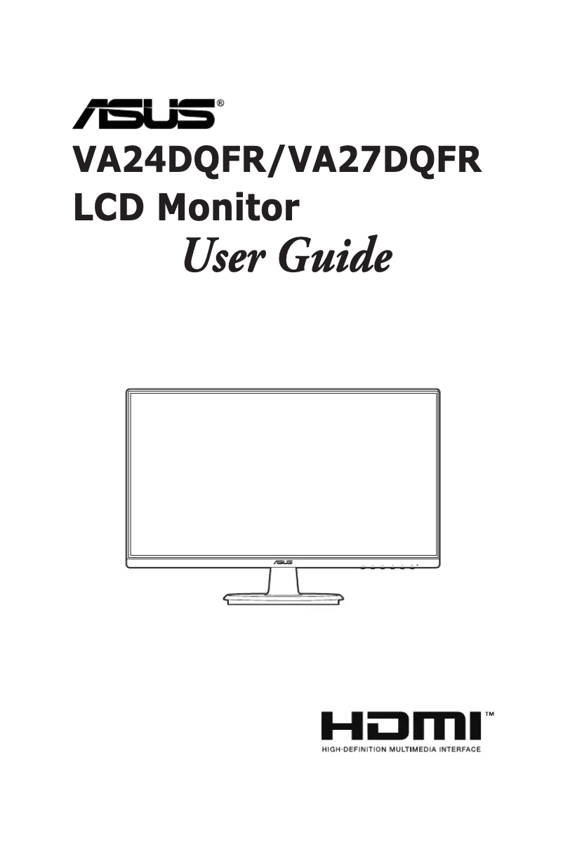 Page 1 de la notice Manuel utilisateur Asus VA24DQFR