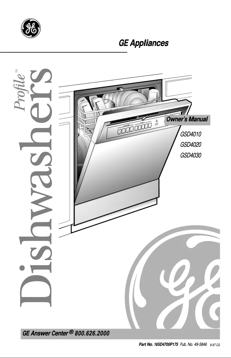 Image de la première page du manuel de l'appareil Profile GSD4010ZAA