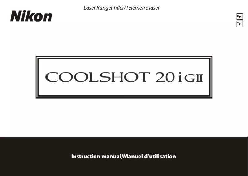 Image de la première page du manuel de l'appareil CoolShot 20i GII