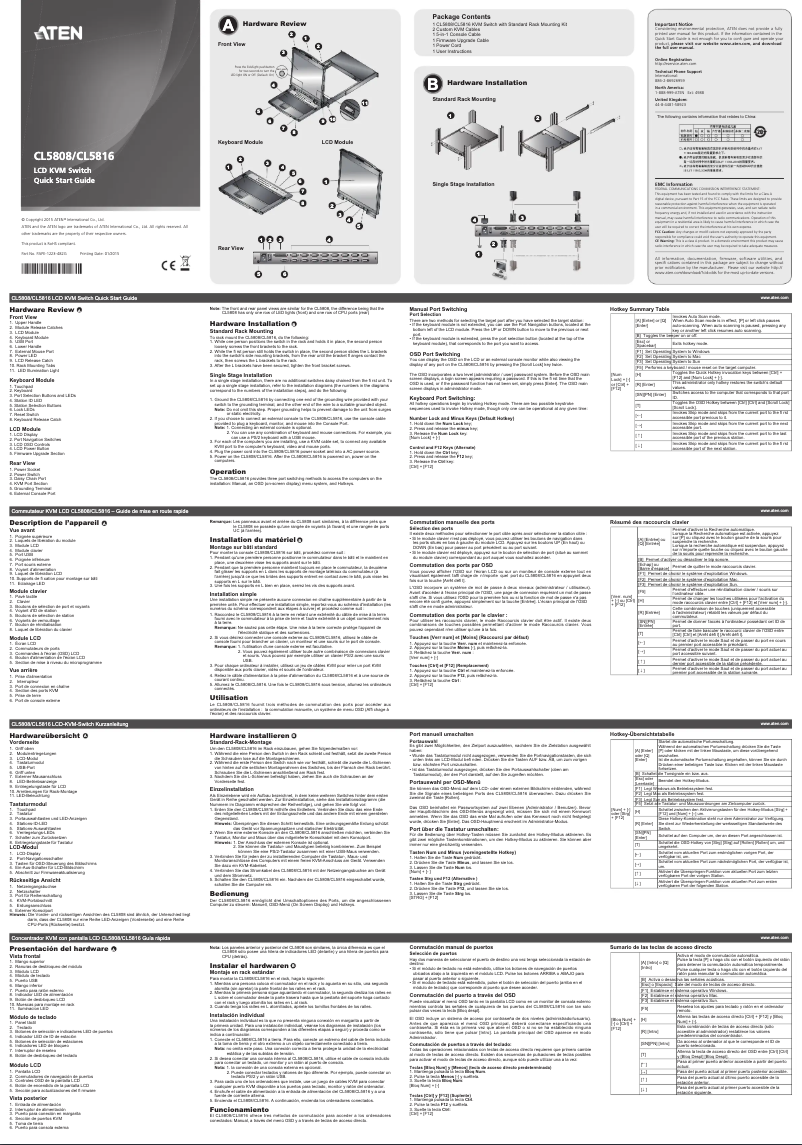 Page n°1 - Manuel utilisateur ATen CL5816N