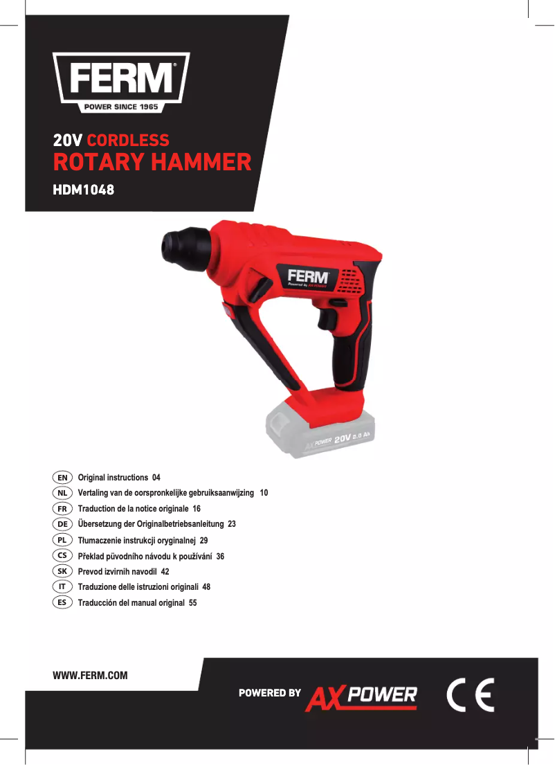 Page n°1 - Manuel utilisateur Ferm HDM1048