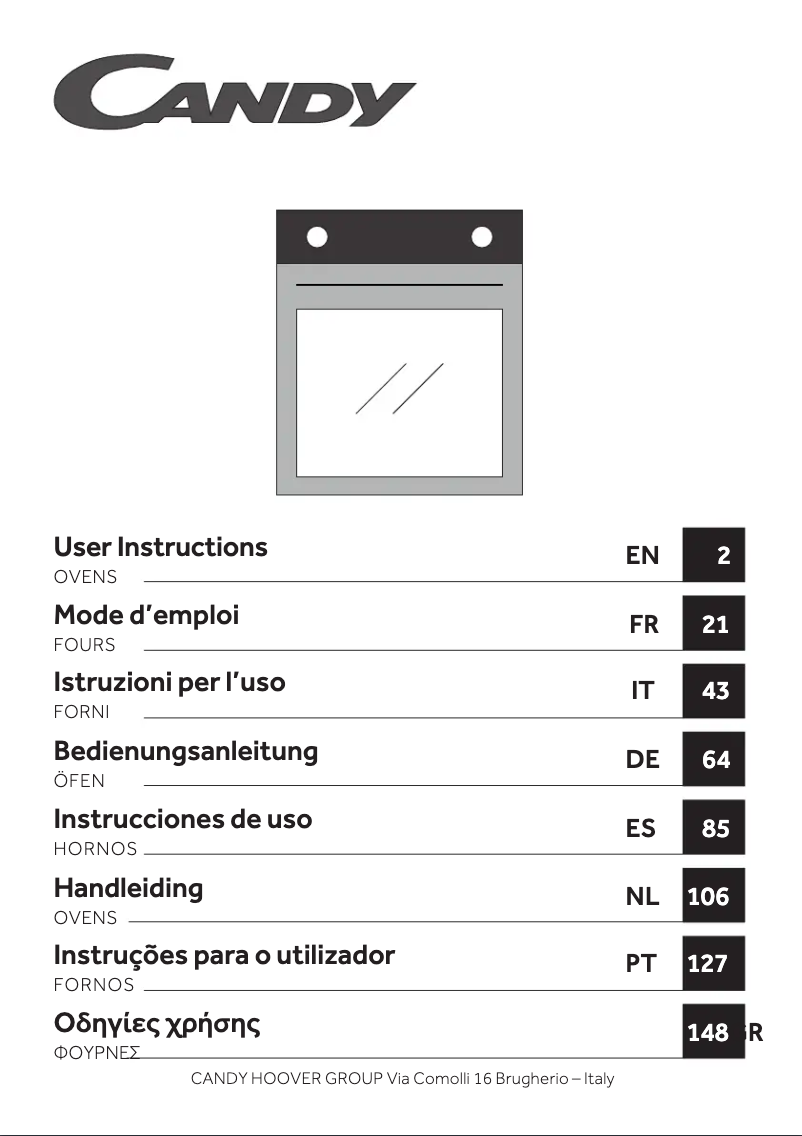 Page 1 de la notice Manuel utilisateur Candy FMBC T996 E0