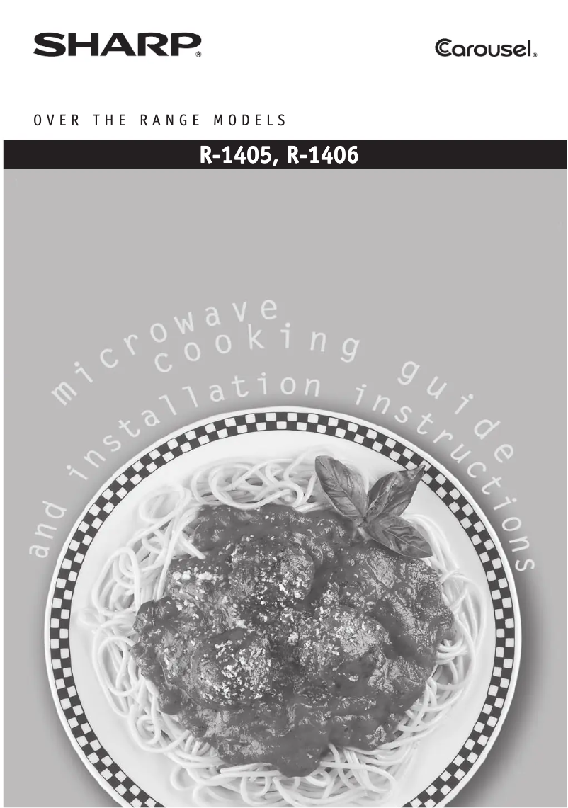 Page 1 de la notice Manuel utilisateur Sharp R-1405T