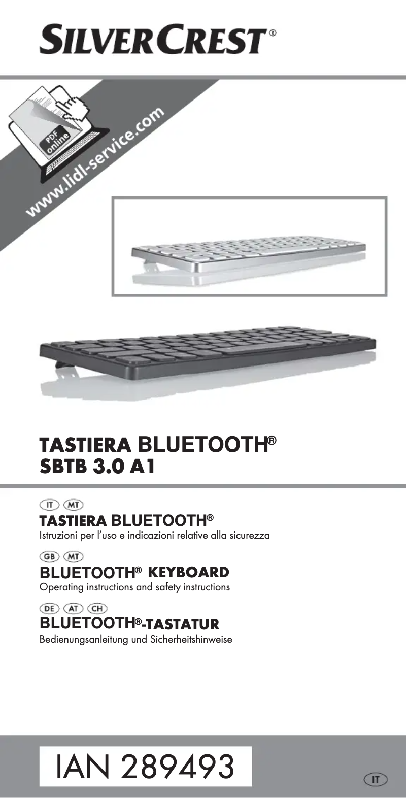 Page n°1 - Manuel utilisateur SilverCrest SBTB 3.0 A1