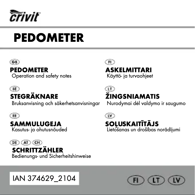 Página 1 del manual Manual de usuario Crivit HG07903A