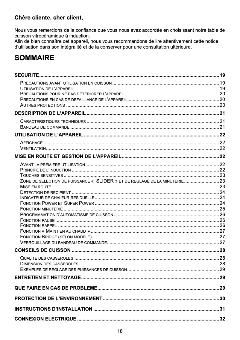 Image de la première page du manuel de l'appareil Domino 3762