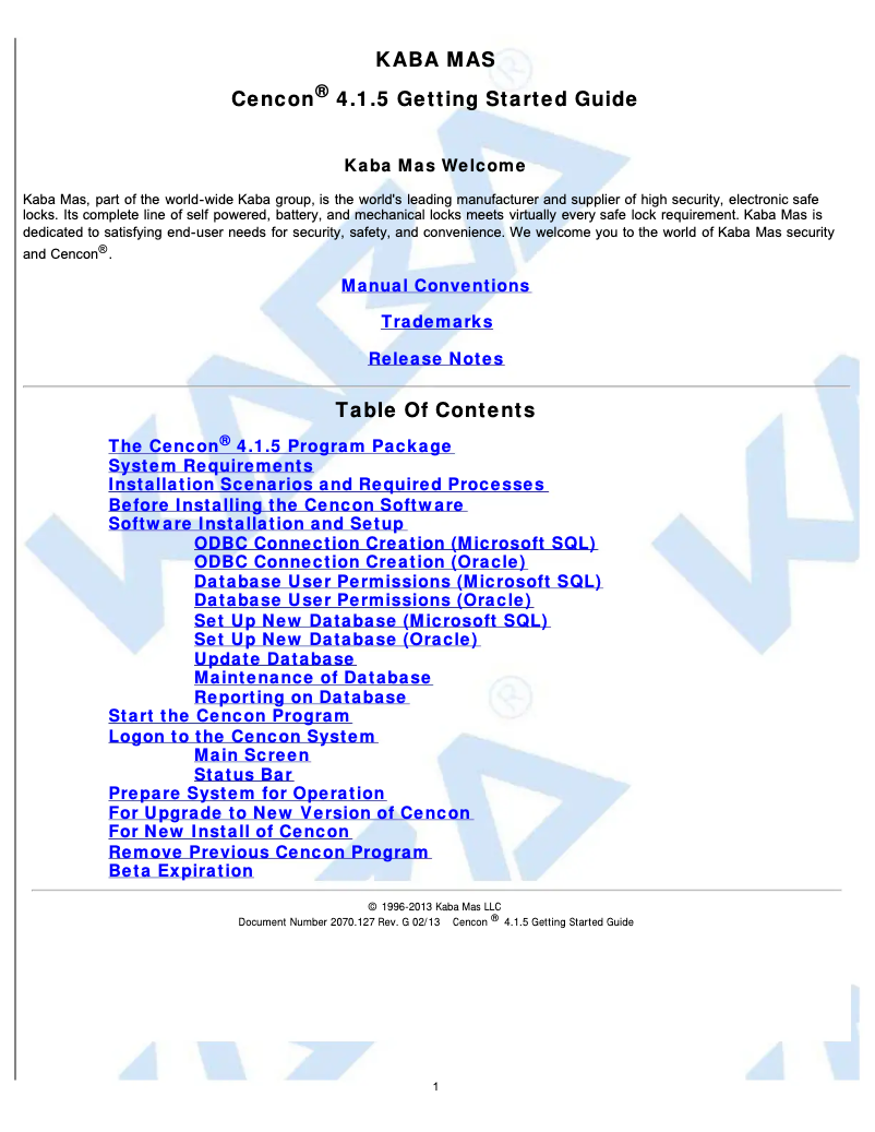 Image de la première page du manuel de l'appareil Cencon 4.1.5
