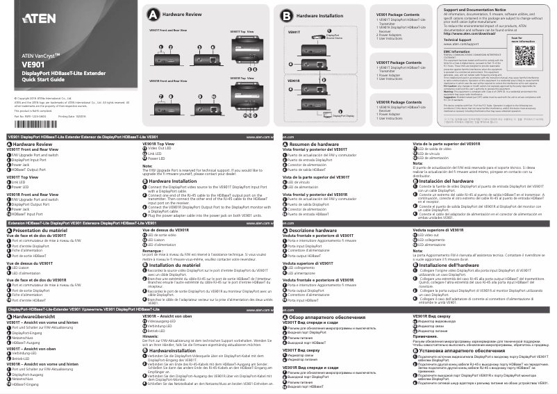 Image de la première page du manuel de l'appareil VE901T