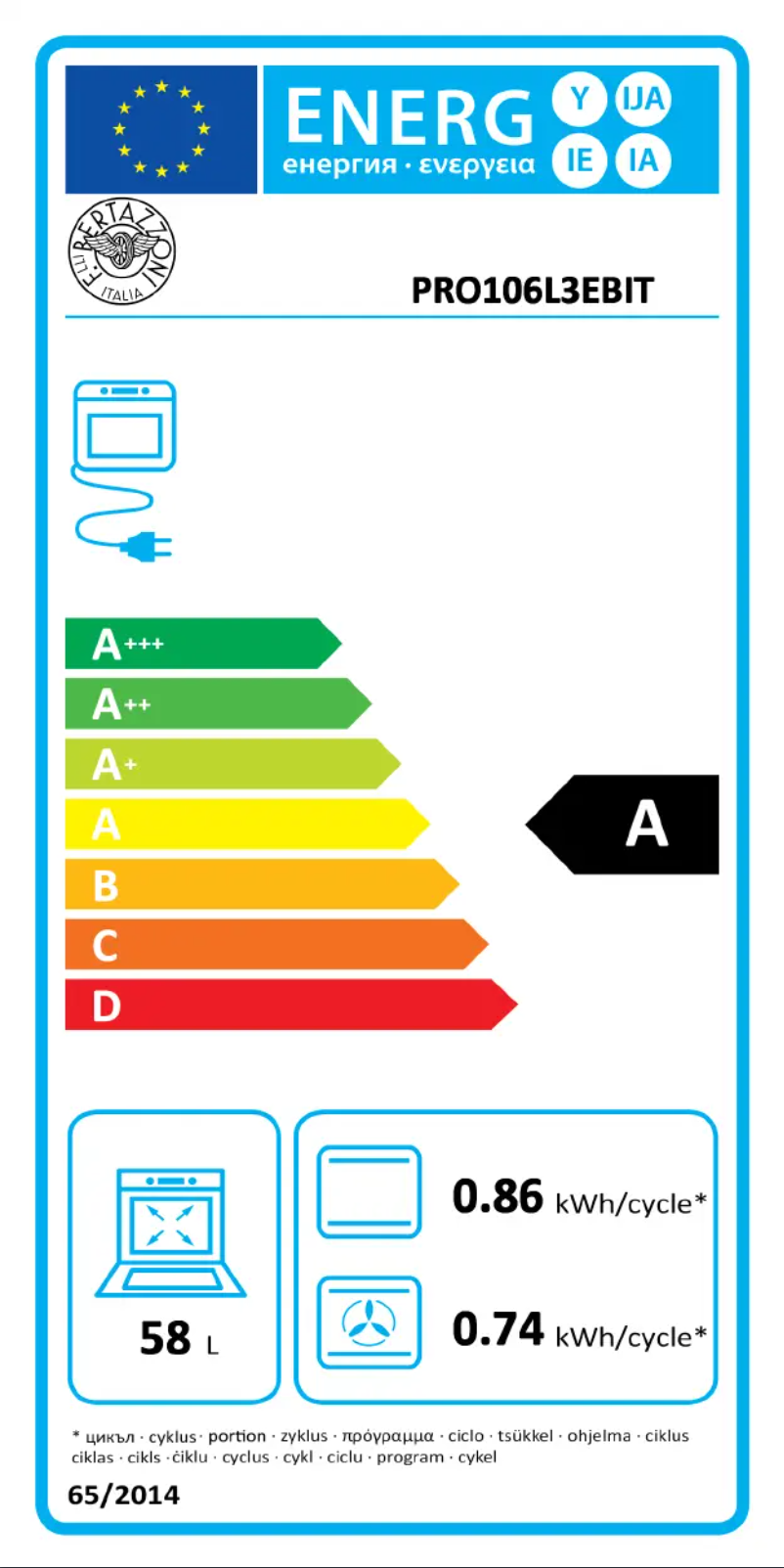 Image de la première page du manuel de l'appareil PRO106L3EXT