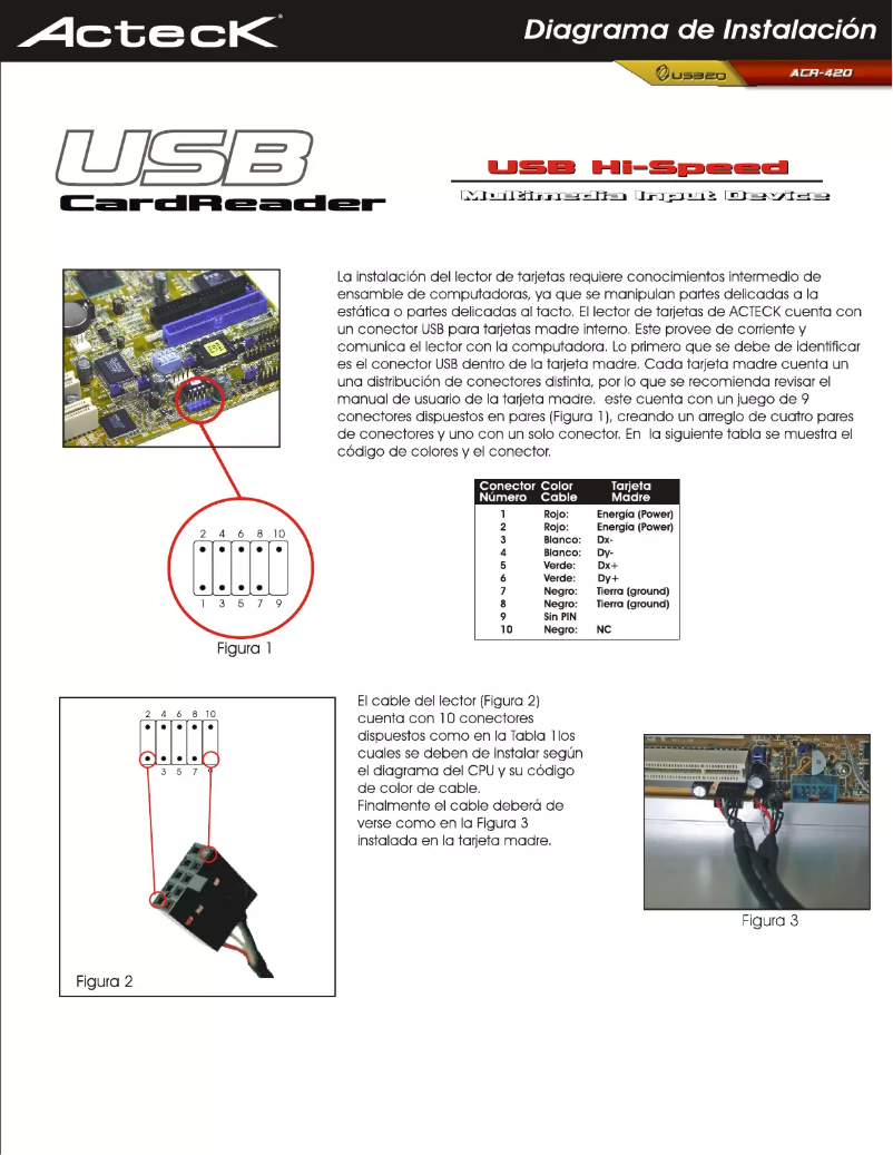 Image de la première page du manuel de l'appareil ACR-240