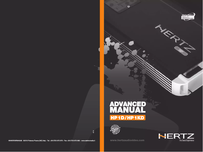 Page 1 de la notice Manuel utilisateur Hertz HP 1 D