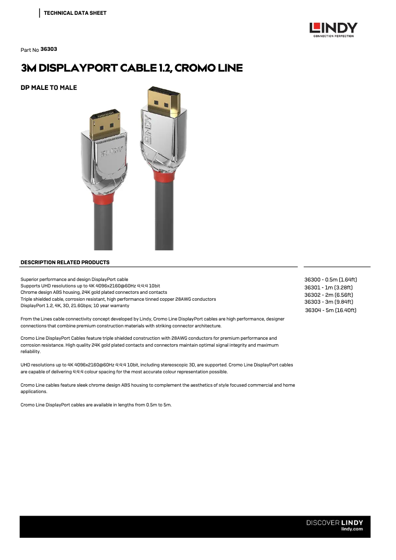Page 1 de la notice Manuel utilisateur Lindy 36303